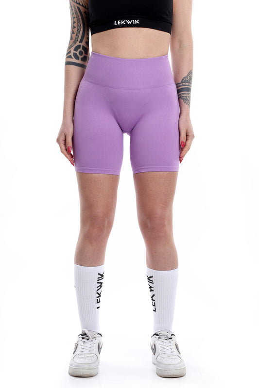 Shorts orchidea modello EVA a vita alta senza cuciture