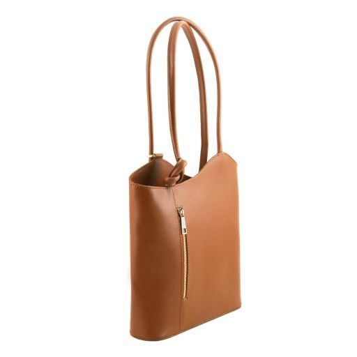 Patty - Borsa donna convertibile a zaino in pelle Saffiano